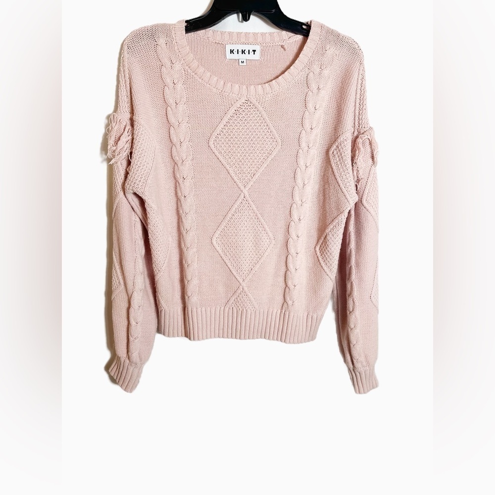 Kikit Pink Cable Knit Sweater